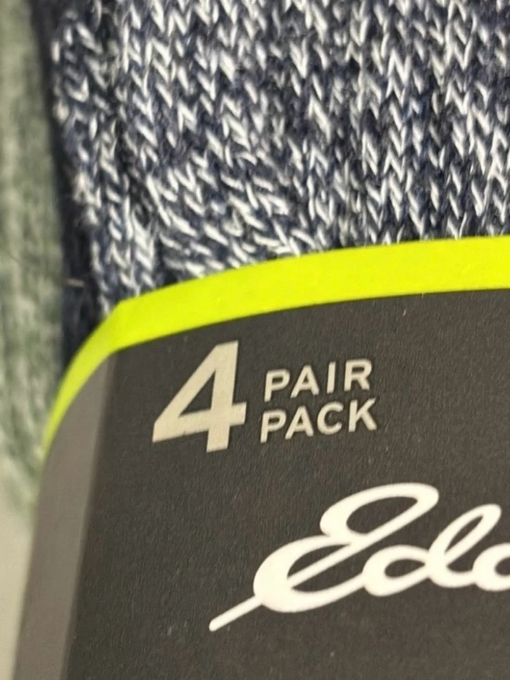 New Eddie Bauer Socks Men’s 4 Pair Multicolor Eco Cotton Crew Outdoors Casual